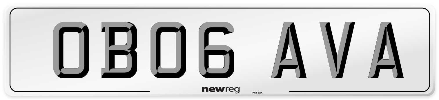 OB06 AVA Number Plate from New Reg